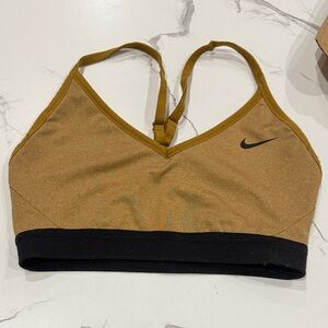 Nike Women's Brown and Black Sports Bra